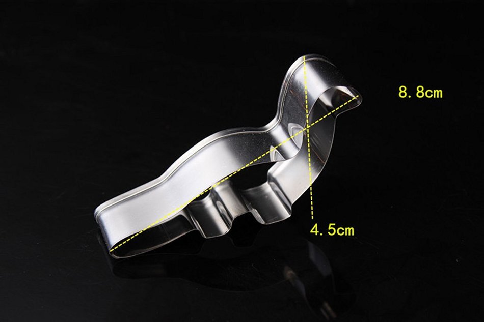 Yatim 4pcs Stainless Steel Dinosaur Shape Cookie Biscuit Fondant Cookie Cutter Mold for Baking Mold N4