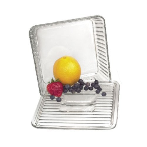 Anchor Hocking 12 Cup Square Glass Bake And Keep With Glass Cover N2
