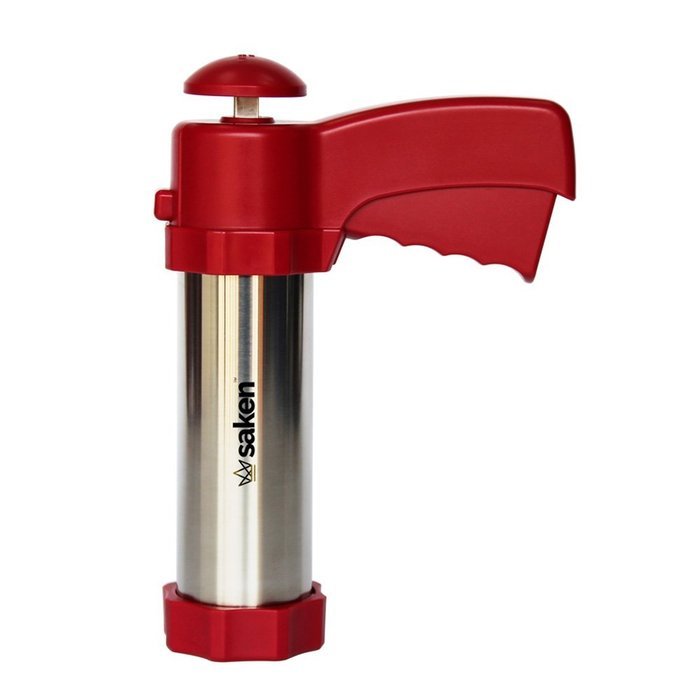 Saken Stainless Steel Cookie Press Gun Set with Plastic Easy-Grip Trigger Handle, Deluxe II Premium Grade Kit,... N3