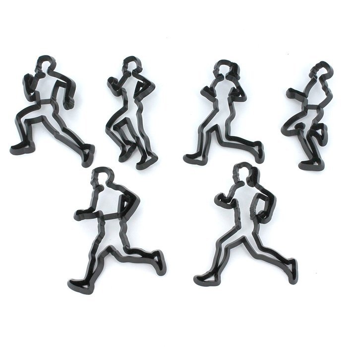 Patchwork Cutters - Running Silhouette Set - Sugarpaste cake decoration cutters