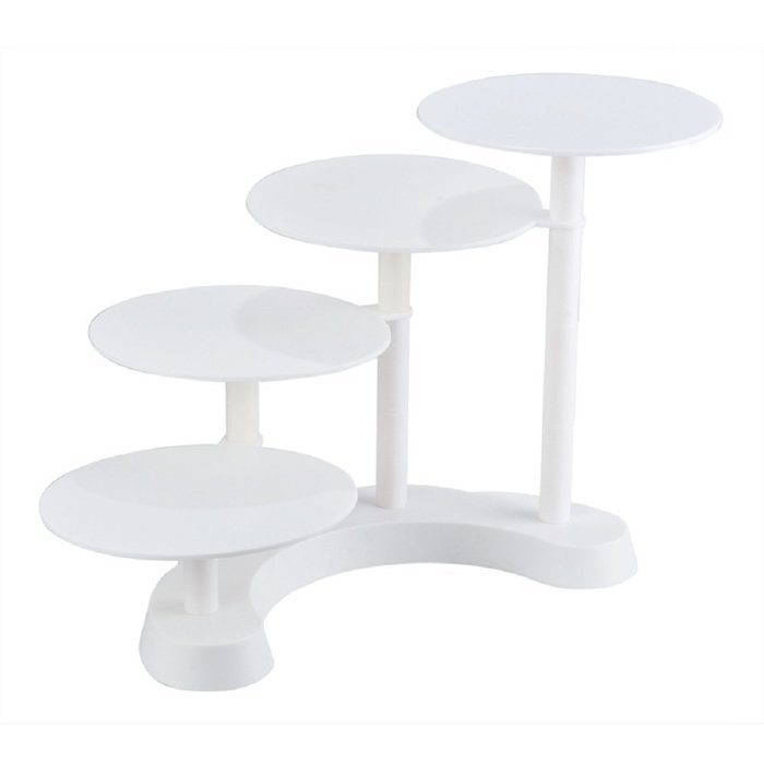 Gracelove Celebration Party Wedding Multilayer Plastic 4Tier Cake Rack Display Cake Stand[US Stock] N3