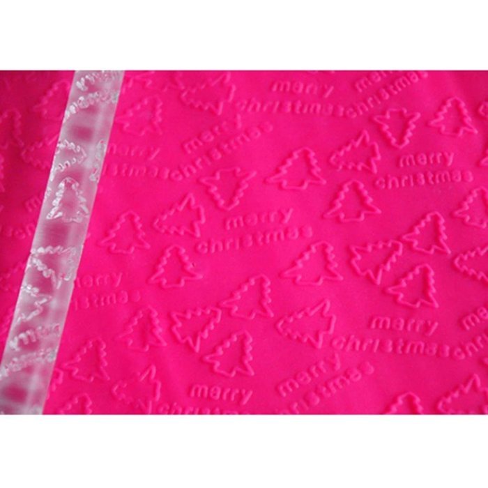 FOUR-C Rolled Fondant Tools Christmas Rolling Pin for Cupcake Topper Color Transparent