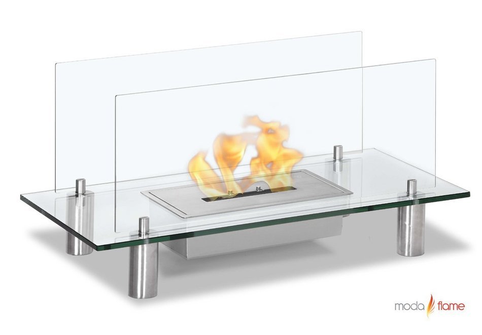 Baza Free Standing Floor Indoor / Outdoor Ethanol Fireplace Clear
