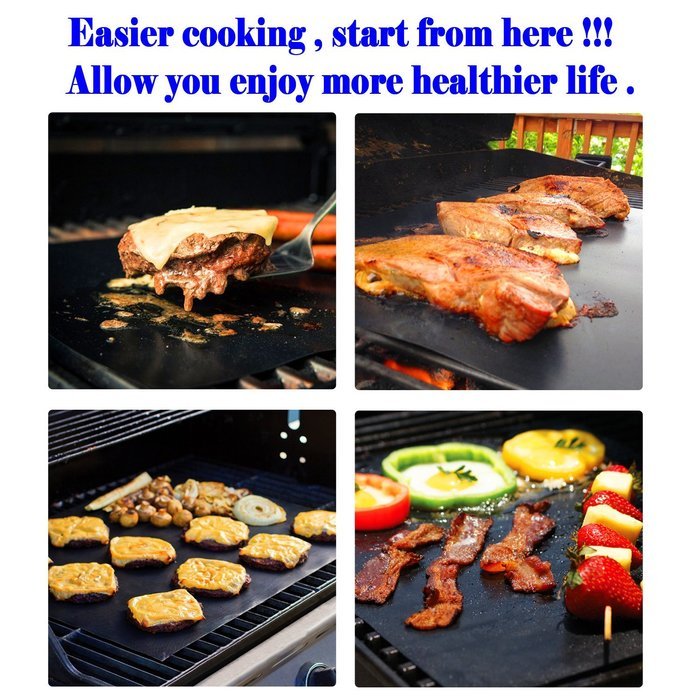 Markline NonStick BBQ Grill Mat - Set of 5 Mats - perfect grill tools for gas grill,charcoal grill,bbq grill,outdoor... N4