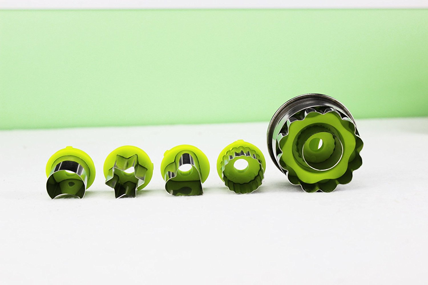 UpGoo Vegetable Cutters Shapes Set (8 Piece) Cookie Cutters Mold