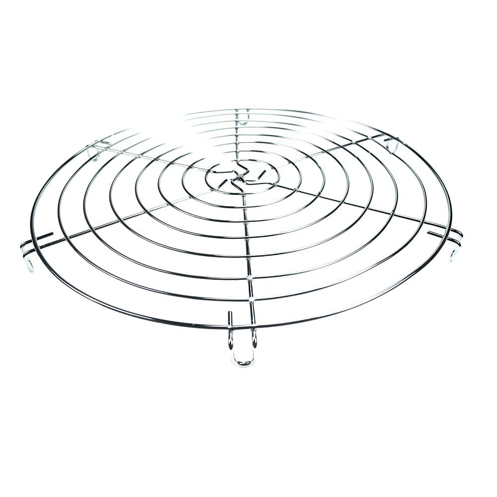 BBQ Rack Round Chrome Cooling Rack Oven Wire Rack for Cooling Baking ...