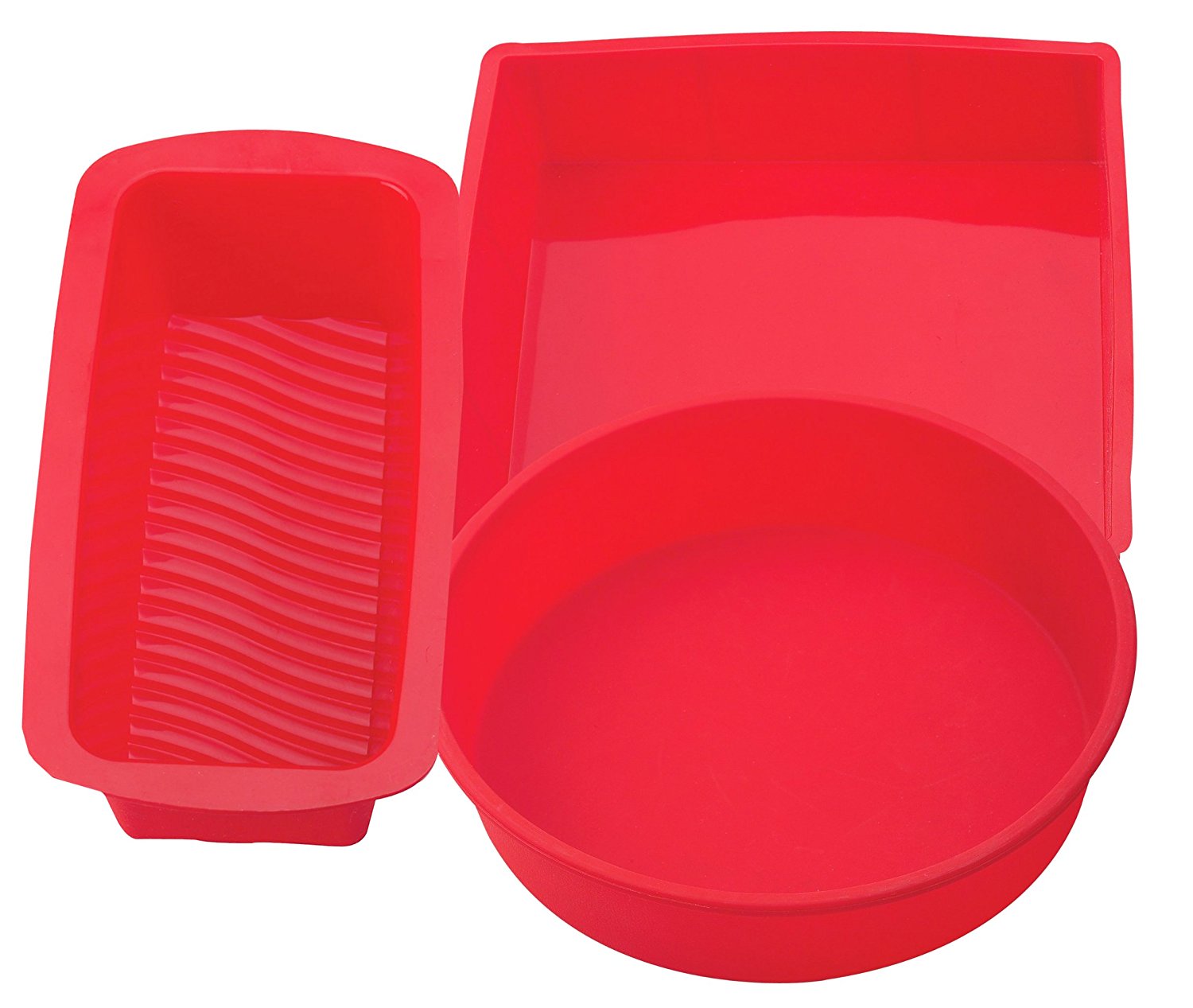 Mrs. Anderson’s Bpa Free Silicone Bake Set With 9” Round Pan, 9” Square 