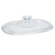 CORNINGWARE French White Fluted Oval Glass Cover
