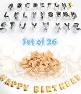 SDBING 26 Pcs Stainless Steel Alphabet Letter Cookie Cutter Set