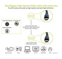 BlueRigger High Speed HDMI cable with Ethernet, Supports 3D and Audio Return (25 Feet) N2