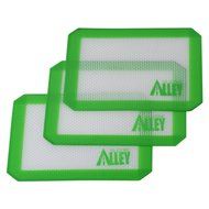Silicone Alley, 3 Non-stick Silicone Mat Pad, Small Rectangle 5 X 4 Inch, Green N2