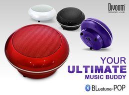 DIVOOM Bluetune POP Purple the next gen iTour POP, Loud Wireless Bluetooth Rechargeable Portable Speaker! 4 Apple... N2