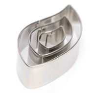 KINGSO 3pcs Leaves Shape Stainless Steel Cake Baking Cookie Cutter Set N4