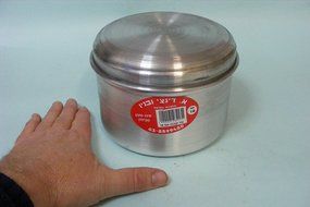 CatchTheWave JACHNUN Aluminum Bowl Pot Cookware Original Traditional Yemenite Jewish Food Baking Cooking Dish... N8