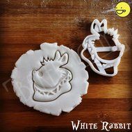 FULL SET of 4 Alice in Wonderland Characters Cookie Cutters | Alice Kingsley, Mad Hatter, White Rabbit and Cheshire... N4