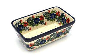 Polish Pottery Baker - Mini Loaf Pan - Garden Party