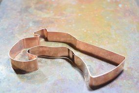 Curly Toe Witch Boot Halloween Copper Cookie Cutter N4