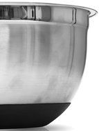 Stainless Steel German Mixing Bowls / Food Storage Containers in Set of 4 with Lids and Non-Skid Silicone Base