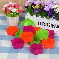 Webake Silicone Baking Cups, Cupcake Liners, Muffin Cups (12-pack, Star) N20