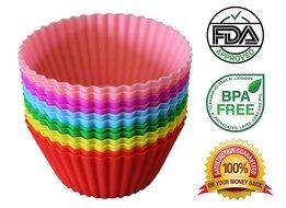 Silicone Baking Cups / Cupcake Liners / Muffin Cups | Superior Quality | No BPA | Ebook Included N2
