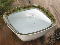 Pinecone Casserole Dish With Lid by Persis Clayton Weirs