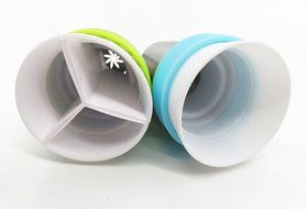 Piping Bags Tips Converter 14pcs/set, Kootips Icing Piping Bag and Nozzle Converter Tri-color Cream Coupler Cake... N5