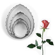 Kootips 4 Pcs/Set of Rose Leaves Cutter Decor Fondant Cake Cutters for Stainless Steel