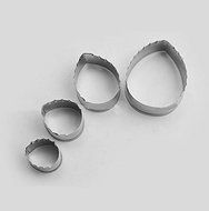 Kootips 4 Pcs/Set of Rose Leaves Cutter Decor Fondant Cake Cutters for Stainless Steel N2