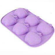 Always Your Chef 6-Cavity Silicone Baking Cake Cups, Candy Molds &amp; Chocolates Molds &amp; Ice Cube Trays, Apple Shaped...