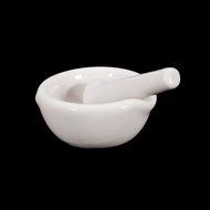 Mixing Porcelain 6ml White Pestle Mortar and Grinding Bowl Set N2