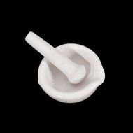 Mixing Porcelain 6ml White Pestle Mortar and Grinding Bowl Set N3