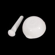 Mixing Porcelain 6ml White Pestle Mortar and Grinding Bowl Set N6