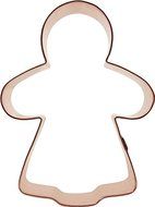 CopperGifts: Gingerbread Girl Cookie Cutter 4.5-inch