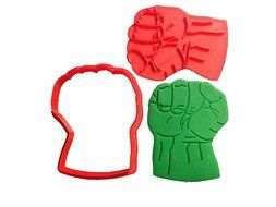 Hulk Fist Cookie Cutter and Stamp (2 inch)