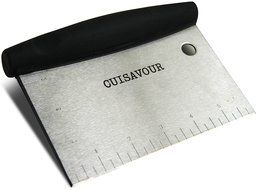 Cuisavour Pastry Scraper &amp; Dough Blender Cutter Set - Stainless Steel with Ergonomic Rubber Grips - Bench Knife... N2