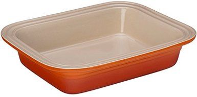 Le Creuset Flame Stoneware Deep Dish Baker, 2.3 Quart