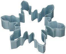 R &amp; M Polyresin Coated Snowflake Wide Cookie Cutter, 5-Inch, Blue