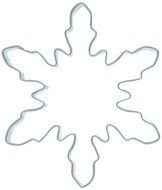 R &amp; M Polyresin Coated Snowflake Wide Cookie Cutter, 5-Inch, Blue N2
