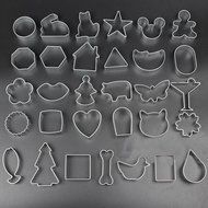 Wocuz Baking Cookie Cutter Aluminum Mickey Moon Pig Duck Mixed Shape Cutter Cut Outs Mold For Party Set 31 Shapes
