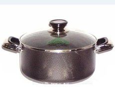 2 Handle Non-Stick Casserole Pot With Tempered Glass Lid - 22cm