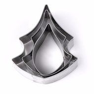Dynaics 3pcs Stainless Steel Cake Molds Fondant Poinsettia Cutter Bake Biscuit Cake Maker Poinsettia Shape Moluds