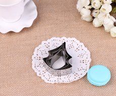 Dynaics 3pcs Stainless Steel Cake Molds Fondant Poinsettia Cutter Bake Biscuit Cake Maker Poinsettia Shape Moluds N5