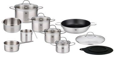 ELO Top Collection Stainless Steel Kitchen Induction Cookware Set w/ Roaster, Shock Resistant Glass Lids and Integrated...
