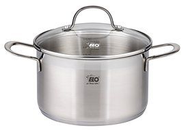 ELO Top Collection Stainless Steel Kitchen Induction Cookware Set w/ Roaster, Shock Resistant Glass Lids and Integrated... N8