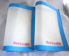 Non-Stick Baking Mat, Kiss the Cookie Design, Silicone Baking Mats (2 Piece Set) - Professional Grade Baking Mats... N6