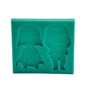 Yunko 2 Hole Flat Star War DIY Silicone Mould Cake Decorations Decorating Fondant Sugar Craft Molds Darth Vader... N2
