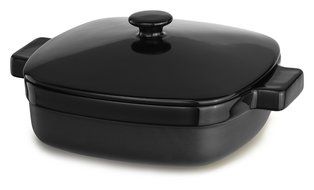 KitchenAid KBMR19CROB Streamline Ceramic Casserole, 1.9-Quart, Onyx Black