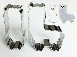 Cookie Cutter, KOOTIPS 2 Pcs/Set Cute Alpaca Shape Stainless Steel Cookie Cutter Fondant Cutter Cookie Cutter...