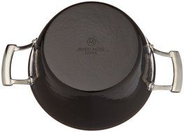 Mario Batali by Dansk Light Enameled Cast Iron Round Casserole, 4-Quart, Black N4