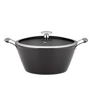 Mario Batali by Dansk Light Enameled Cast Iron Round Casserole, 4-Quart, Black N9